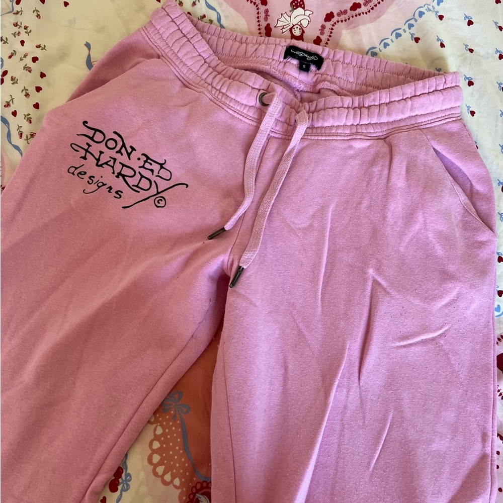 Don Ed Hardy Pink Sweatpants